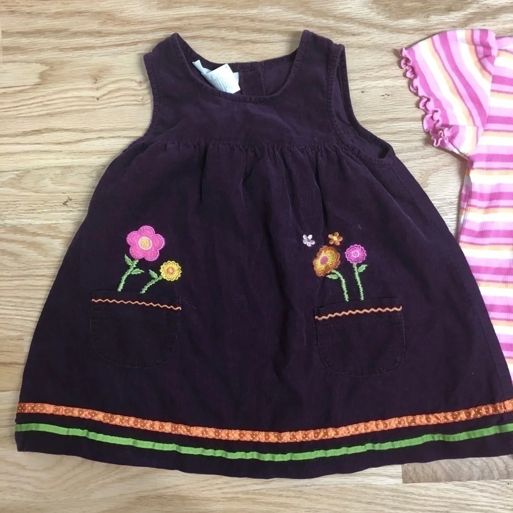 Wonder Kids Corduroy Dress Faded Glory Onesie 24 months